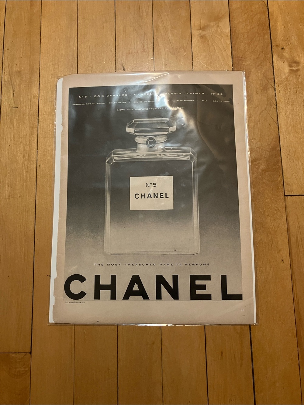 Chanel No. 5 Vintage Perfume Print Ad Display Wall Art Decor